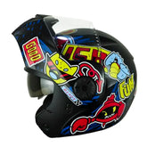 Casco Ich 3110 Kids Change Negro Rojo